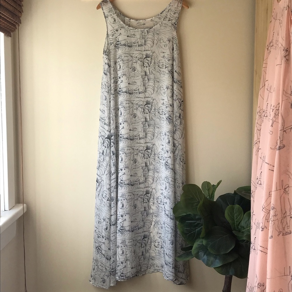 NWOT Rare American Apparel Chiffon Maxi Dress